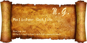 Melicher Gotlib névjegykártya
